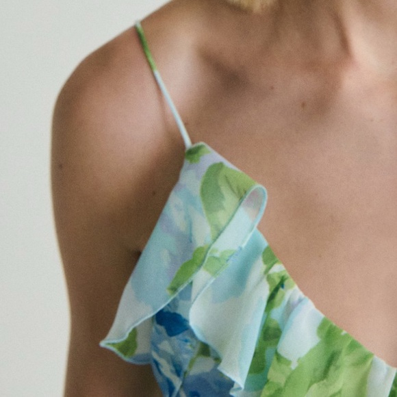 MANGO RUFFLED FLORAL DRESS - Picture 10 of 11